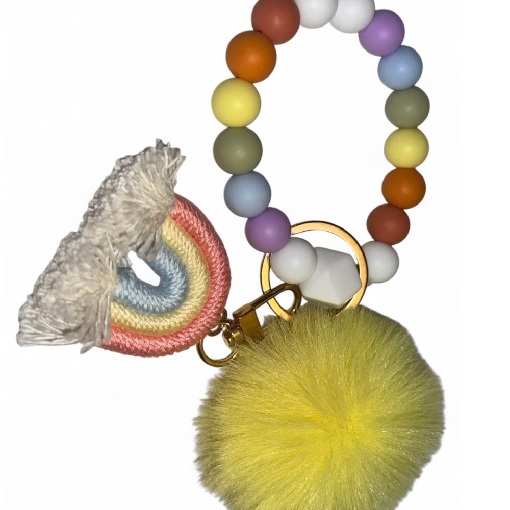 Sunbeam Skies Womens Silicone Beaded Keychain - Picture 6 of 7